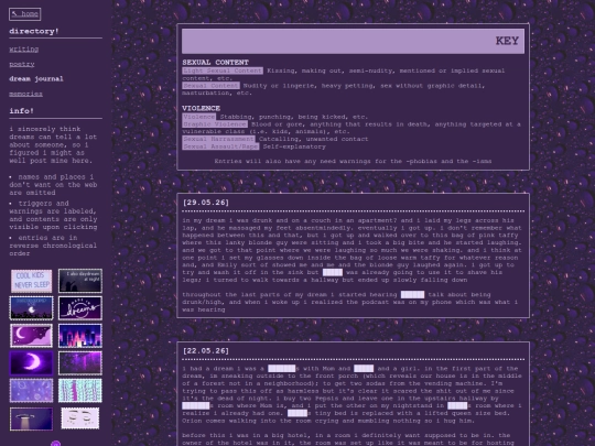 writing/dream-journal screenshot