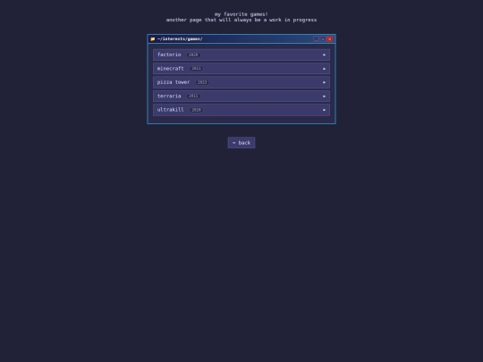 games screenshot