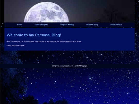 Personal Blog screenshot