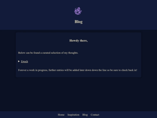 Blog screenshot