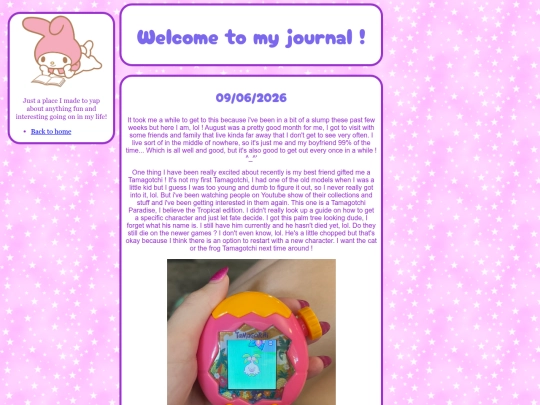 Blog screenshot