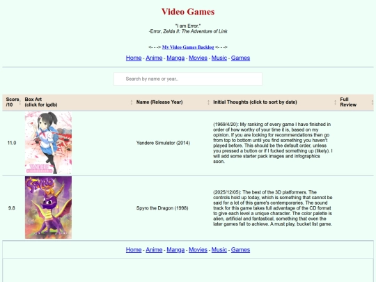 gamelist screenshot