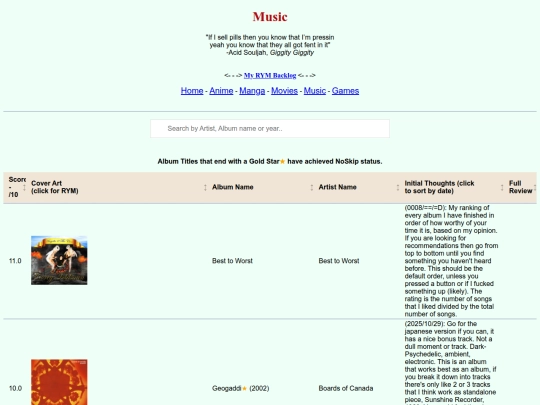 musiclist screenshot