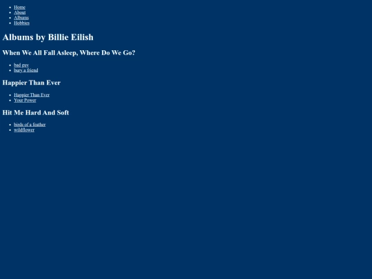 albums screenshot