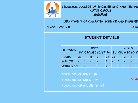 student screenshot
