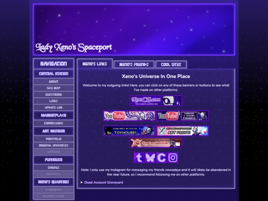 links screenshot