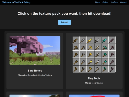 PackPage screenshot