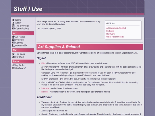 about/uses screenshot