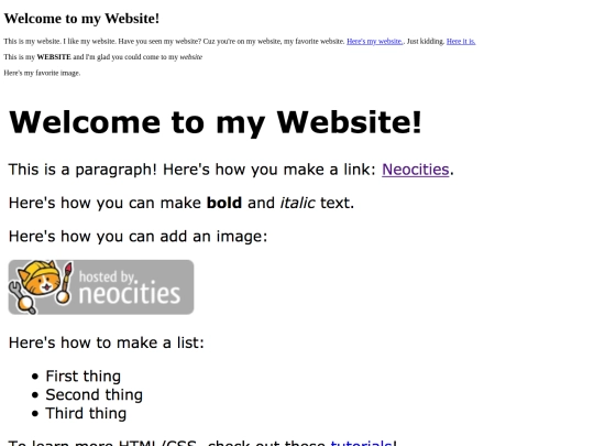 Mywebsite screenshot