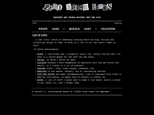 lists screenshot