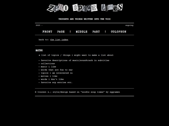 lists/maybe screenshot