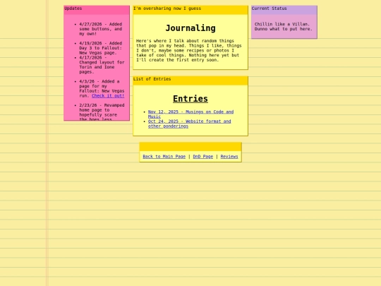 Journal/journalhome screenshot
