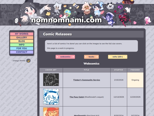 comics/releases screenshot