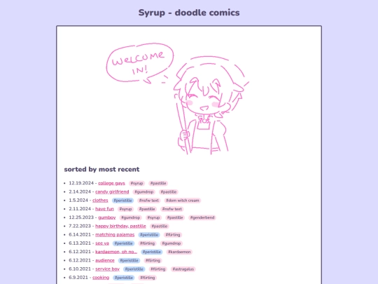 comics/syrup screenshot