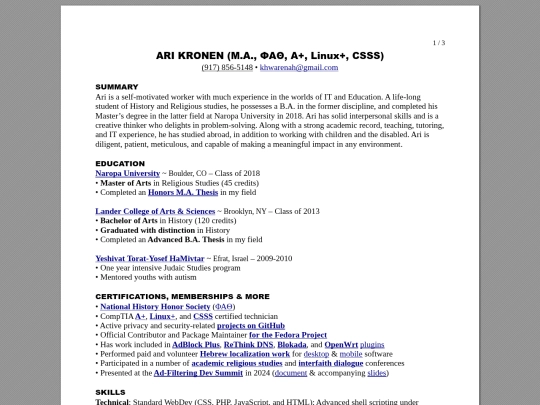pdfresume screenshot