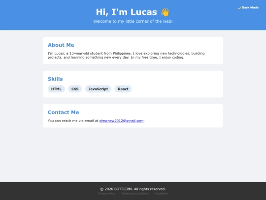 about-me screenshot