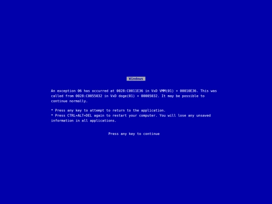 bluescreen screenshot