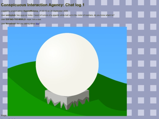 conspicuousinteractionagencychatlogs/1 screenshot