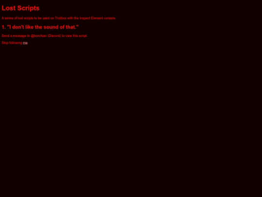 lostscripts screenshot