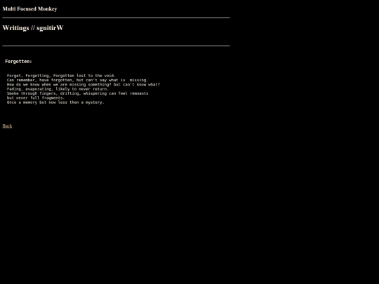 writings screenshot