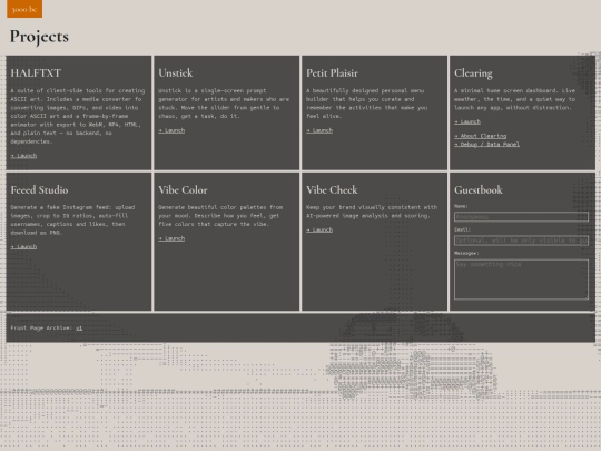 projects screenshot