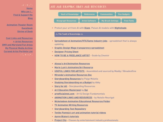 art-resources screenshot