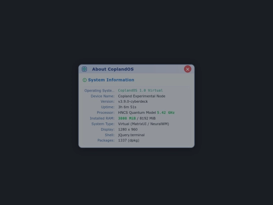 html/copland/info screenshot