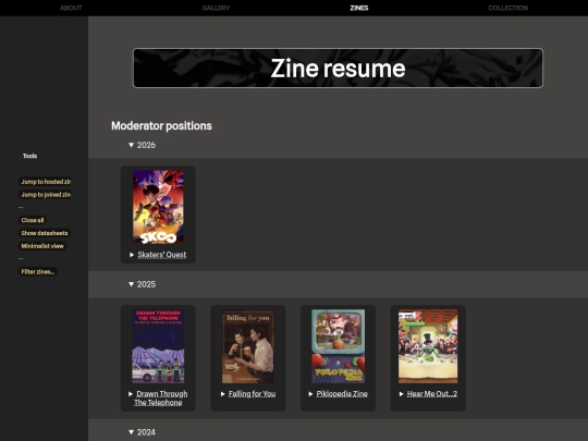 zines screenshot