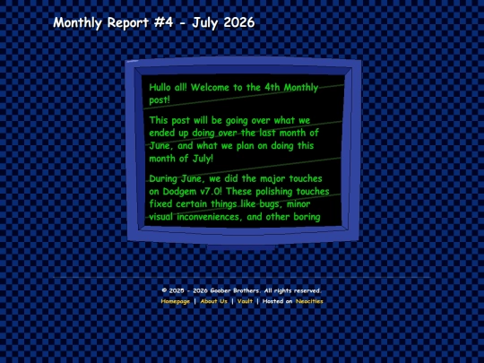 monthly screenshot