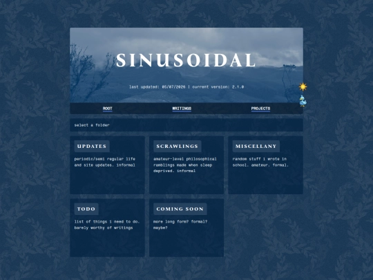writings screenshot