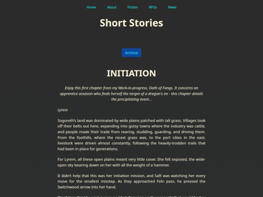 Fiction/Short Stories/003 Initiation screenshot