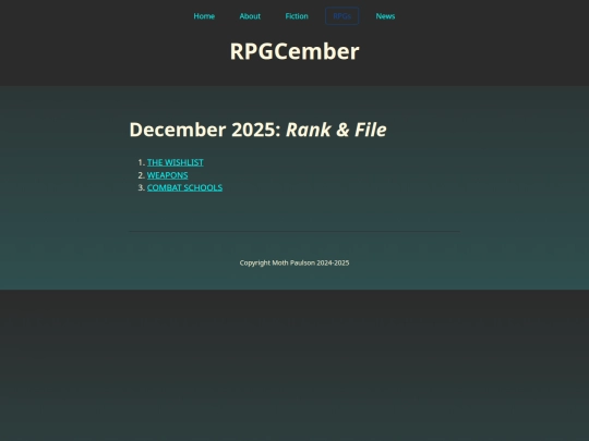 RPGs/RPGCEMBER/Archive screenshot