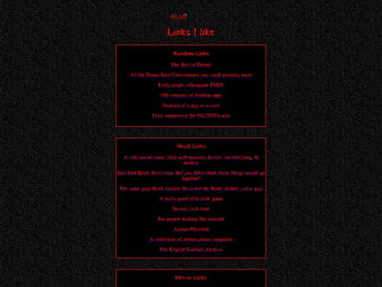 links screenshot