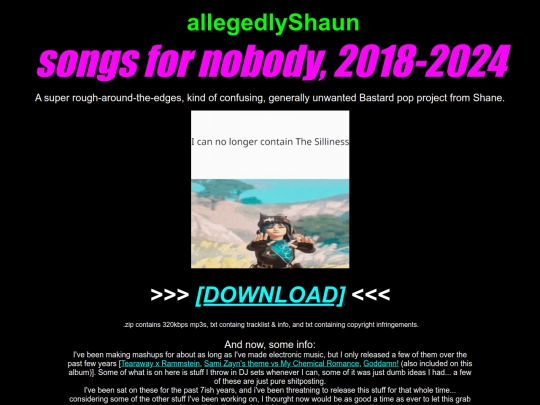 ___/songsfornobody screenshot