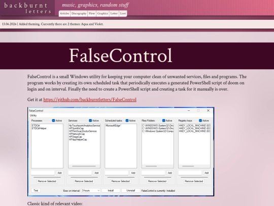 falsecontrol screenshot