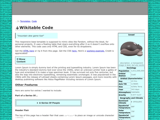 mgdb/wikitable screenshot