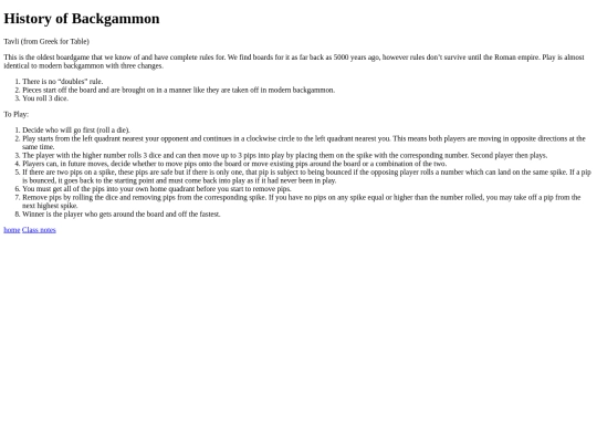classnotes/backgammon screenshot