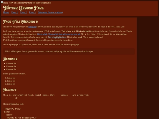 testingground screenshot