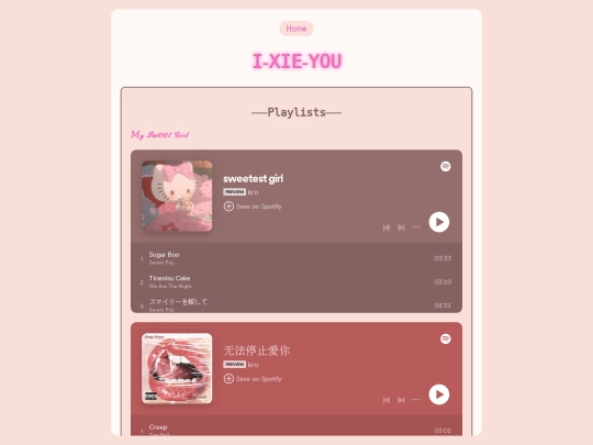 playlists screenshot
