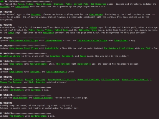 updates screenshot