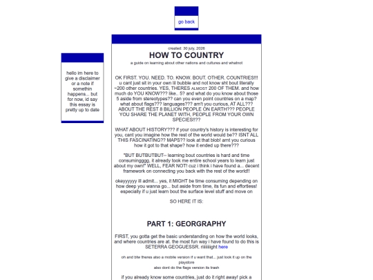 essays/howtocountry screenshot