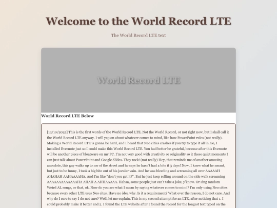 lte/worldrecord screenshot