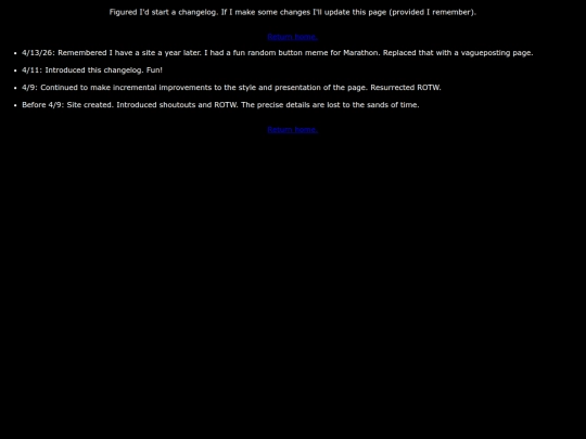 changelog screenshot