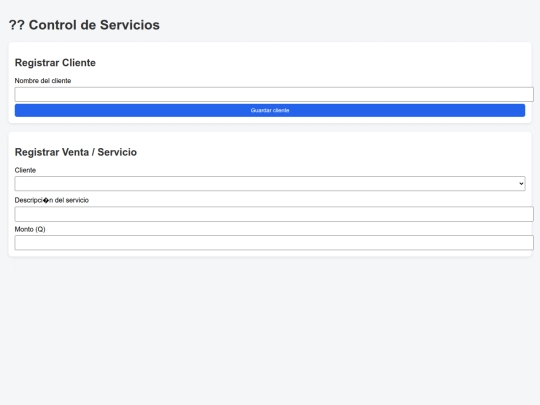 Servicio screenshot