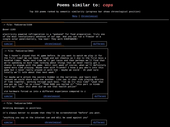 similar-different/wordcloud/cops screenshot