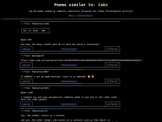 similar-different/wordcloud/tabs screenshot
