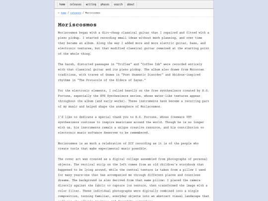 releases/moriscosmos screenshot