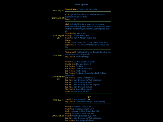 updates screenshot