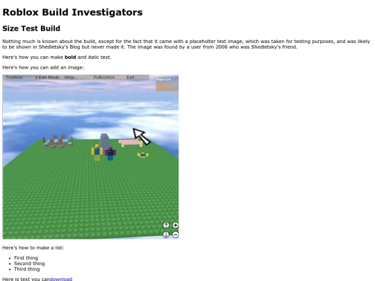 Size-Test-Build screenshot