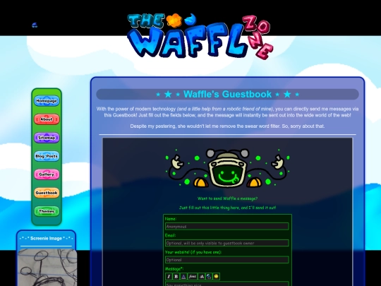 guestbook screenshot